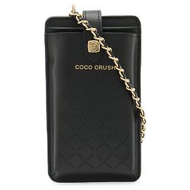 Custodia per telefono in pelle Chanel Coco Crush con tracolla Nero