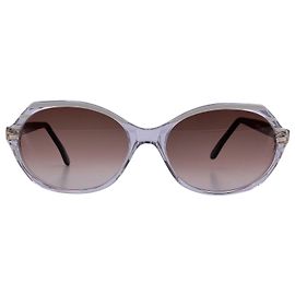 Gafas de sol de plástico vintage Yves Saint Laurent Blanco
