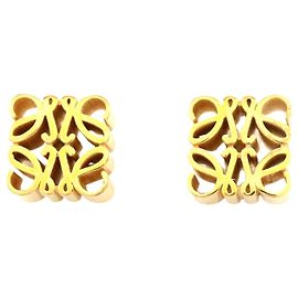 Orecchini Loewe Anagram in argento 925 oro D'oro Metallico