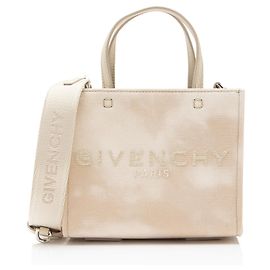 Sac cabas mini G en toile Givenchy Marron Beige