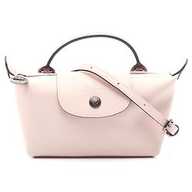 Bolsa de couro Longchamp Le Pliage Xtra XS Rosa