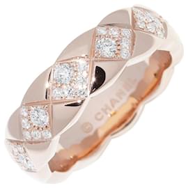 Chanel-Chanel Beige Gold Diamond Coco Crush Ring-Brown,Beige