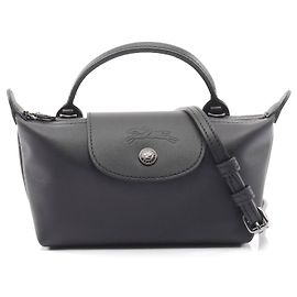 Borsa in pelle Longchamp Le Pliage Xtra XS Nero
