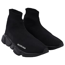 Balenciaga-Tênis Speed Trainer Balenciaga em Poliéster Preto-Preto