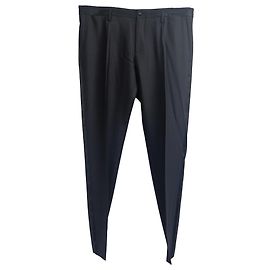 Calças retas em lã preta Dolce & Gabbana Preto