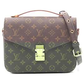 Louis Vuitton-Bolsa Pochette Metis MM Monograma Louis Vuitton-Marrom