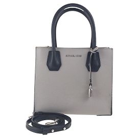 Bolsa Tote 2WAY de Couro Michael Kors Cinza