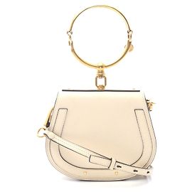 Chloé Bolsa de pulso Chloe Nile Small em couro Branco