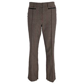 Calças Houndstooth Tod's em Lã Marrom Marrom