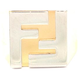 Fendi FF Logo Ring Schmuck Vergoldet Golden Metallisch