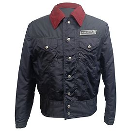 Veste Bomber à Col Contrasté Givenchy en Polyester Noir Noir