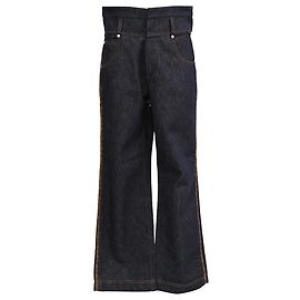 Fendi High Rise Straight Leg Jeans in Navy Blue Denim Navy blue