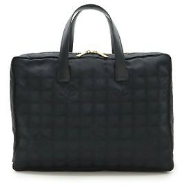 Chanel Nylon Jacquard Business Bag Black