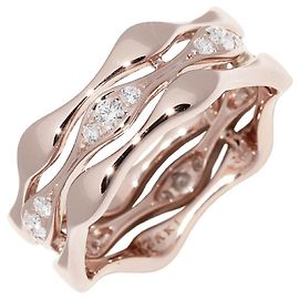 Tasaki K18SG/PG Diamond Ring Golden Metallic