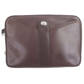 Alfred Dunhill Dunhill Leather Clutch Bag Brown
