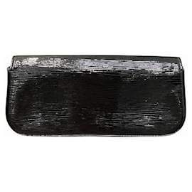 Louis Vuitton-Clutch Bag Pochette Sobe em couro Epi Electric da Louis Vuitton-Preto
