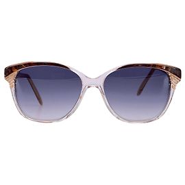 Yves Saint Laurent Vintage Plastic Sunglasses Brown