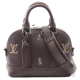 Louis Vuitton Alma 25 Leather Handbag Brown