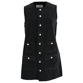 Céline Abito Mini Bottone Celine in Velluto Nero Nero