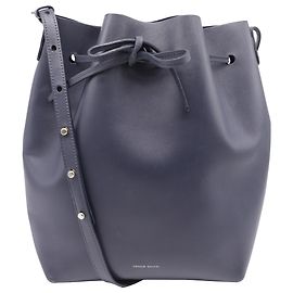 Borsa a secchiello Mansur Gavriel in pelle di vitello italiana blu navy Blu Blu navy
