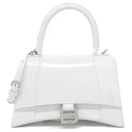 Balenciaga-Balenciaga Hourglass Calf Bag-White