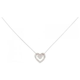 Autre Marque Colar de diamante em ouro branco Au750 Prata