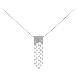 Autre Marque Collar de diamantes en oro blanco Au750 Plata