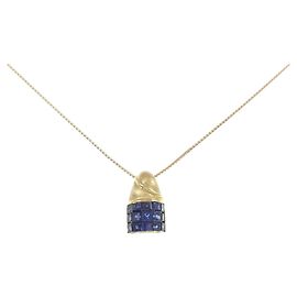 Autre Marque Collier en saphir Au750 Doré
