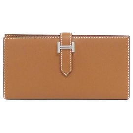 Carteira Longa Madame Soufflet Béarn da Hermès Dourado
