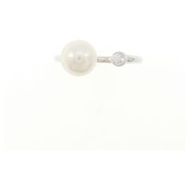 Autre Marque-Star Jewelry Akoya Pearl Au750 Ring-Silvery