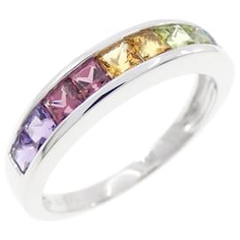 Autre Marque-Ponte Vecchio K18 White Gold Color Stone Ring-Multiple colors