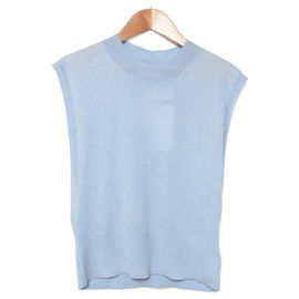 Max Mara SPORTMAX Wool Silk Sleeveless Knit Blue