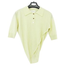 Polo in cotone a maniche corte SPORTMAX Max Mara Giallo