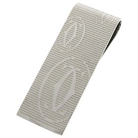 Clip per banconote in metallo argento Cartier C Decor Argento