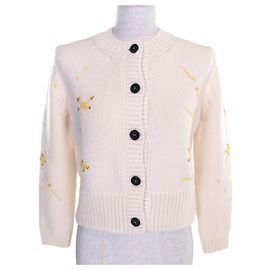 Cardigan Logo Zodiac Leo Pixel Christian Dior Blanco