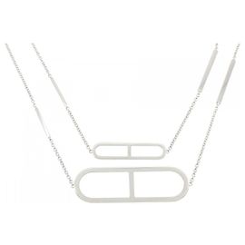 Hermès Colar Hermes Ever Chaine d’Ancre Silver Prata