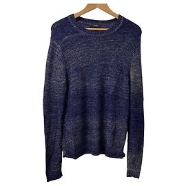 LAVARES DIZIER Leinenstrickpullover von Theory Blau Marineblau