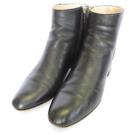 Autre Marque Sergio Rossi Leather Short Boots Black