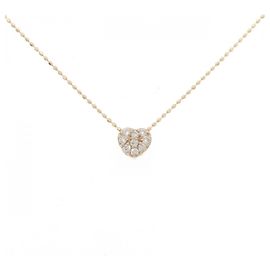 Autre Marque Collier en diamant en forme de cœur Au750 Rose