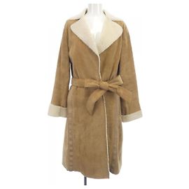 Theory luxe Shearling Coat Brown