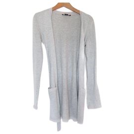 Cardigã longo de tricô lamé Armani Exchange Marrom