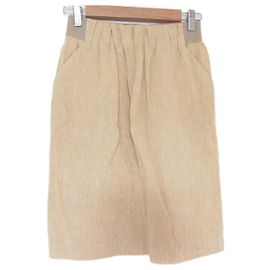 Maison Martin Margiela MM6 Leinenrock Beige