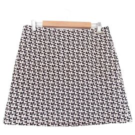 Autre Marque TWIN-SET Heart Pattern Mini Skirt Black Pink