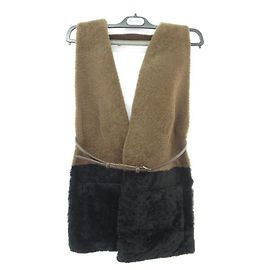 Gilet in shearling Max Mara Marrone
