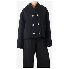 Balmain Black tweed jacket - size UK 12 Black