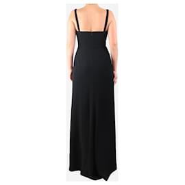 sexy evening dress Sexy Mermaid Spaghetti Straps Satin Slit Prom Dress with Hot Stone, Gold / 6 main image 1