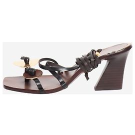 Tory Burch Braune Patos-Absatzsandalen - Größe EU 38.5 Braun