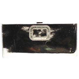Roger Vivier Gold metallic clutch Golden