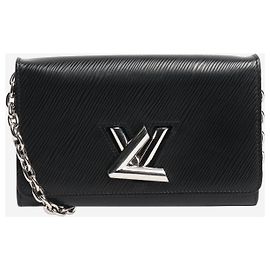 Louis Vuitton Black Twist chain wallet Black