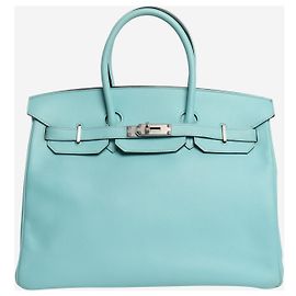 Hermès Birkin 35 em epson azul atol Azul